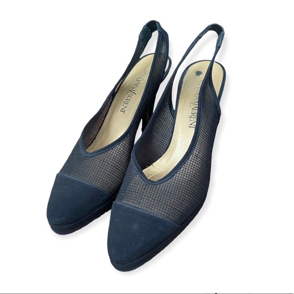 Vintage Yves Saint Laurent Mesh Accents Slingback Pumps - Picture 4 of 8